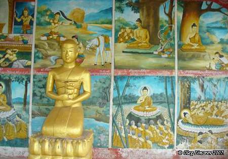 Картины о жизни Будды и буддистов. Лаос. Монастырь. (фото Лимарева В.Н.)