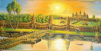 Ангкор. Картина современого кхмерского художника. Камбоджа (Фото Лимарева В.Н.)