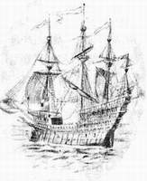 Европейский корабль 16 века.
